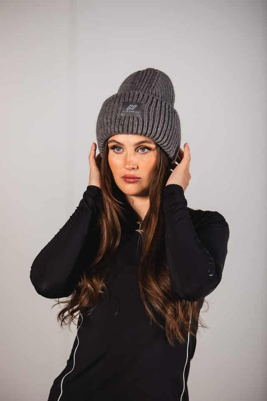 Cosy Ribbed Beanie Light Grey