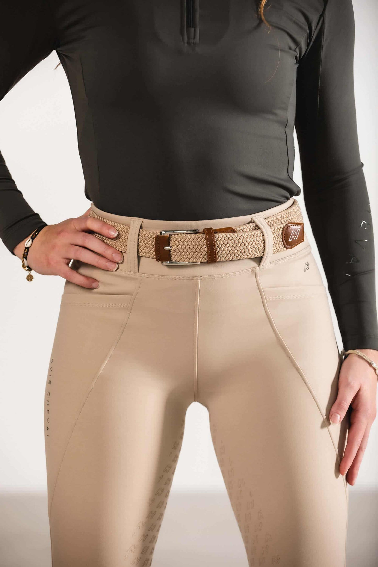 Luxe inclusive belt Beige/Silver One Size